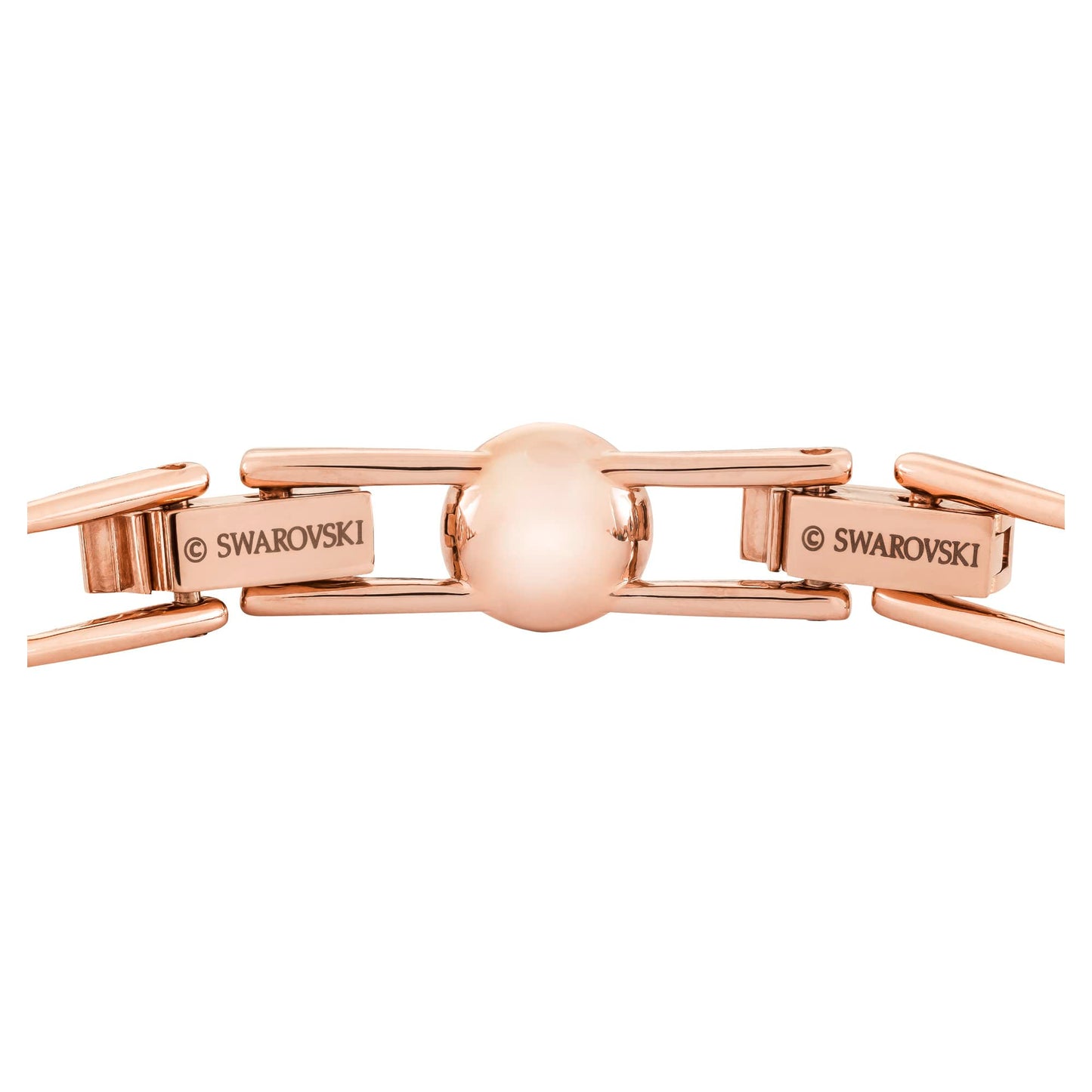 Swarovski Una Angelic bracelet, Round cut, Pavé, Medium, White, Rose gold-tone plated