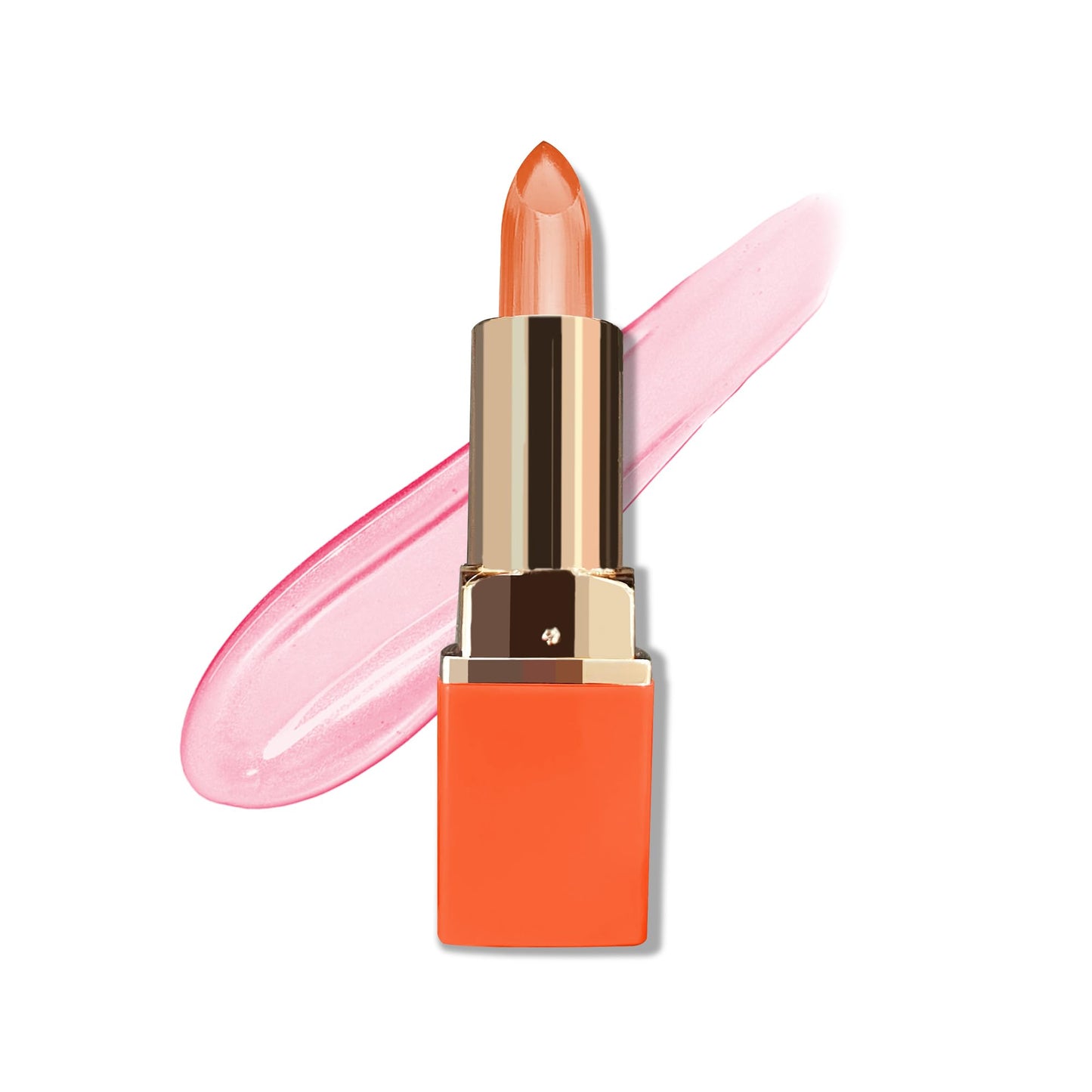 TEEN TEEN Crystal Lipstick Tint Gel & Jelly Formulation | Long-Lasting, Lightweight,Glossy Finish | Hydrating, Tint Blush, Lip Tint | All-Day-Comfort, Orange, 3.5gm