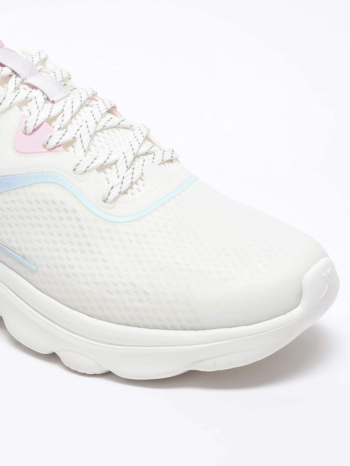 XTEP Canvas White,Ice Peach Running Shoes for Women Euro- 36