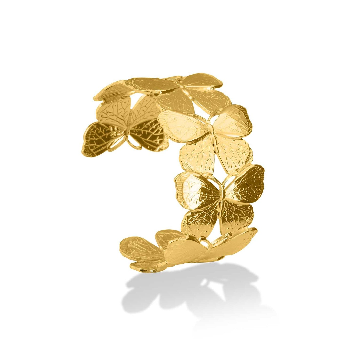 PALMONAS Floral Gold Cuff Bracelet for Women - Gift for Women & Girls, Women's Jewellery | Waterproof & Anti-Tarnish Bracelets