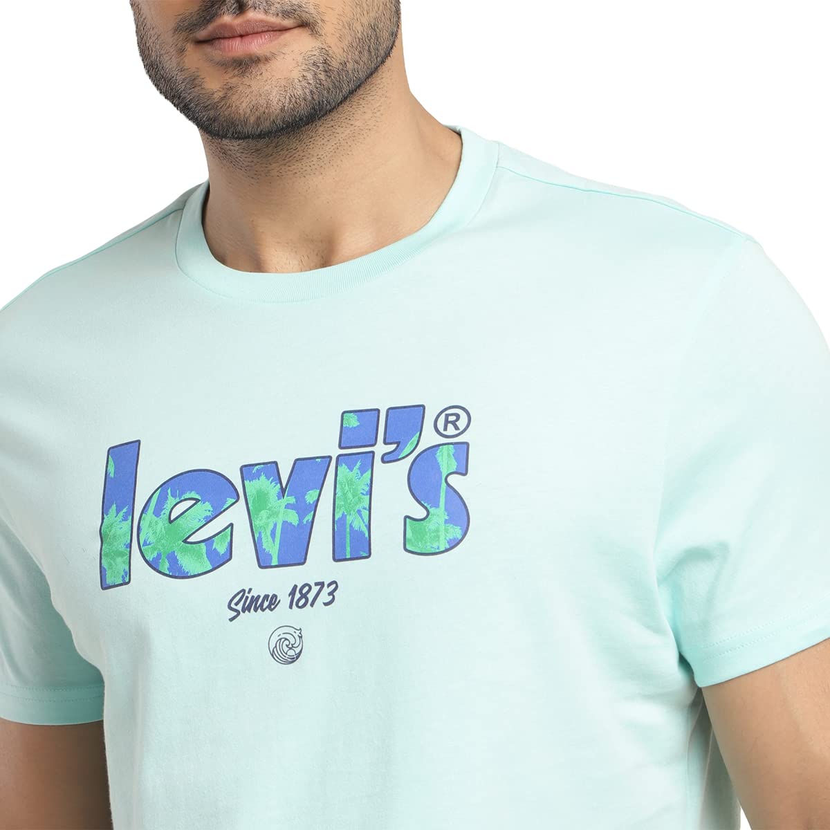 Levi's Men's Graphic Regular Fit T-Shirt (16960-0929_Light Blue M)