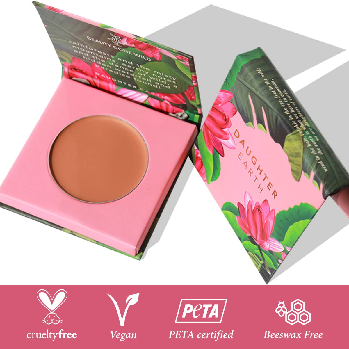 DAUGHTER EARTH Natural Finish High Coverage Concealer Powder for Face Makeup, Lightweight & Breathable Silicone Free 100% Vegan Makeup, Creaseless | Pro Concealer With Bakuchiol | Shade- Latte