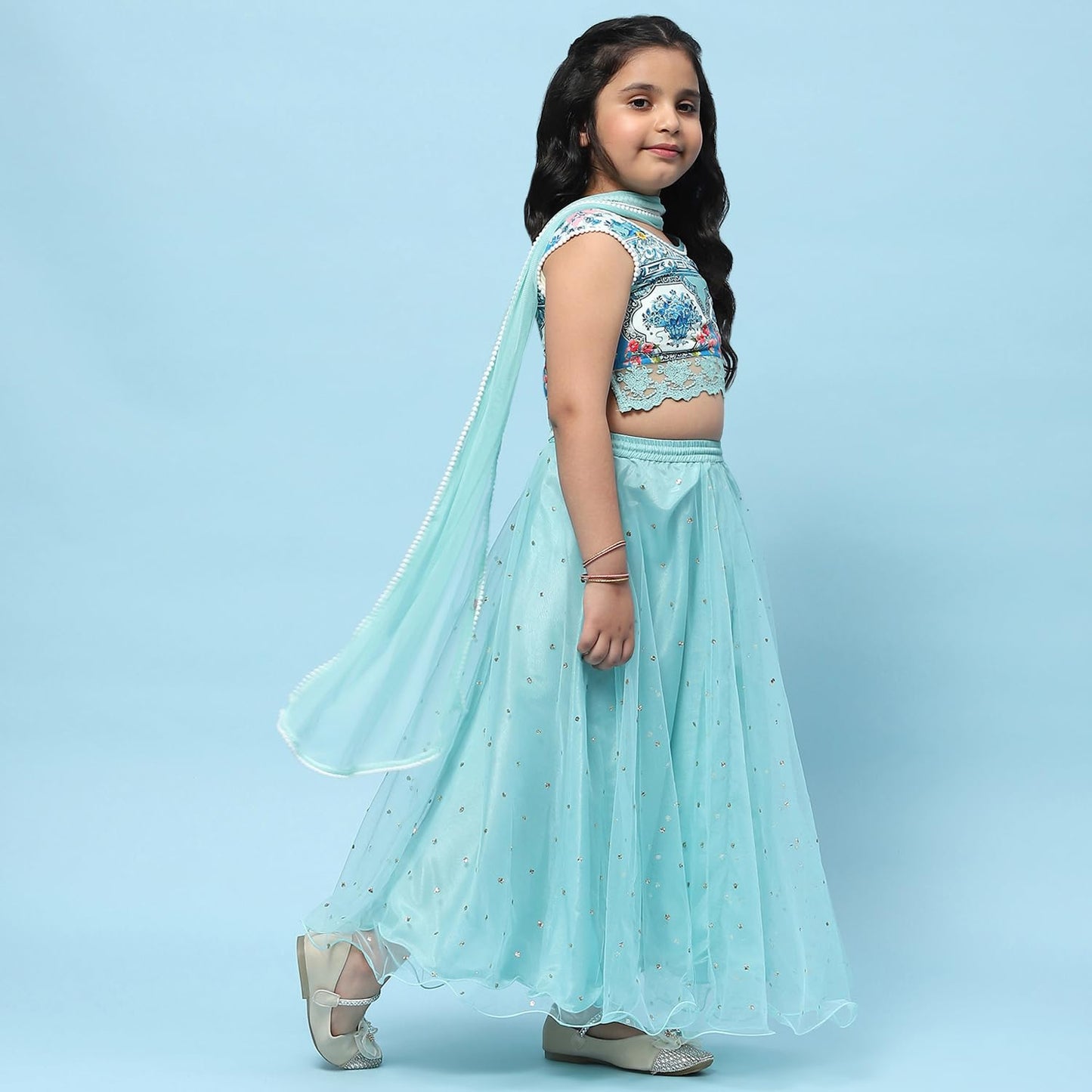 BIBA Girls PRINTED STRAIGHT KID(KWSUMMER ZEST5826_WHITE_11)