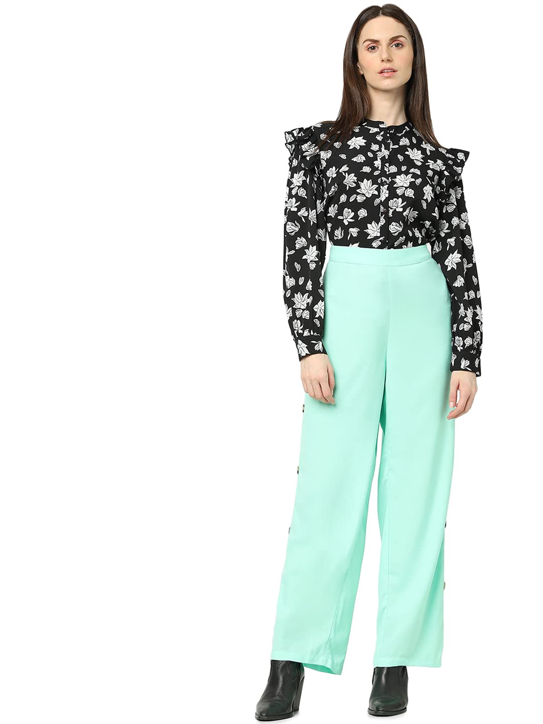 VERO MODA Regular Fit Trouser(287697901_Carnival Glass_XS)
