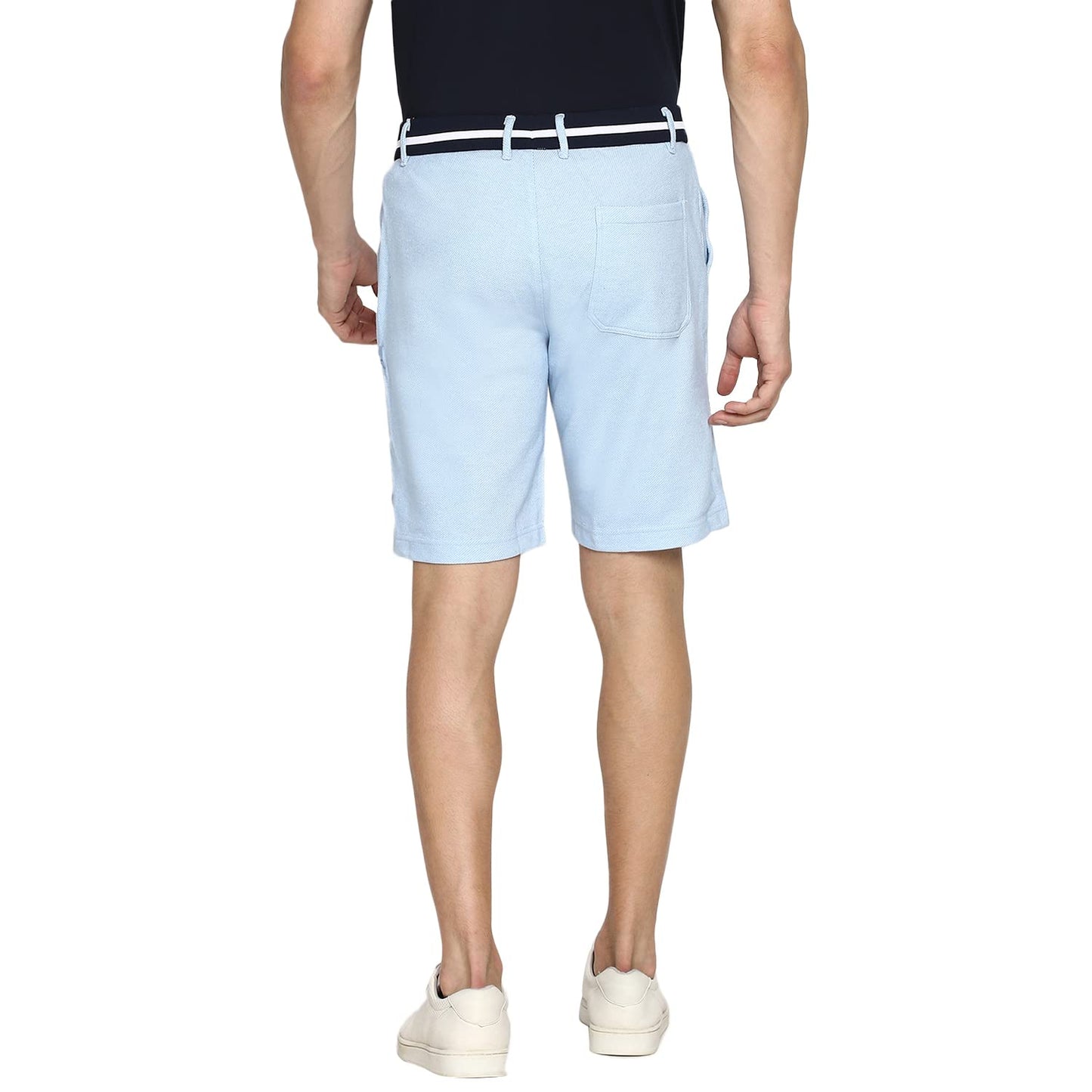 Van Heusen Men Athleisure Functional Pocket Chino Shorts - Soft Touch, Breathable_50009_Sky Blue_L