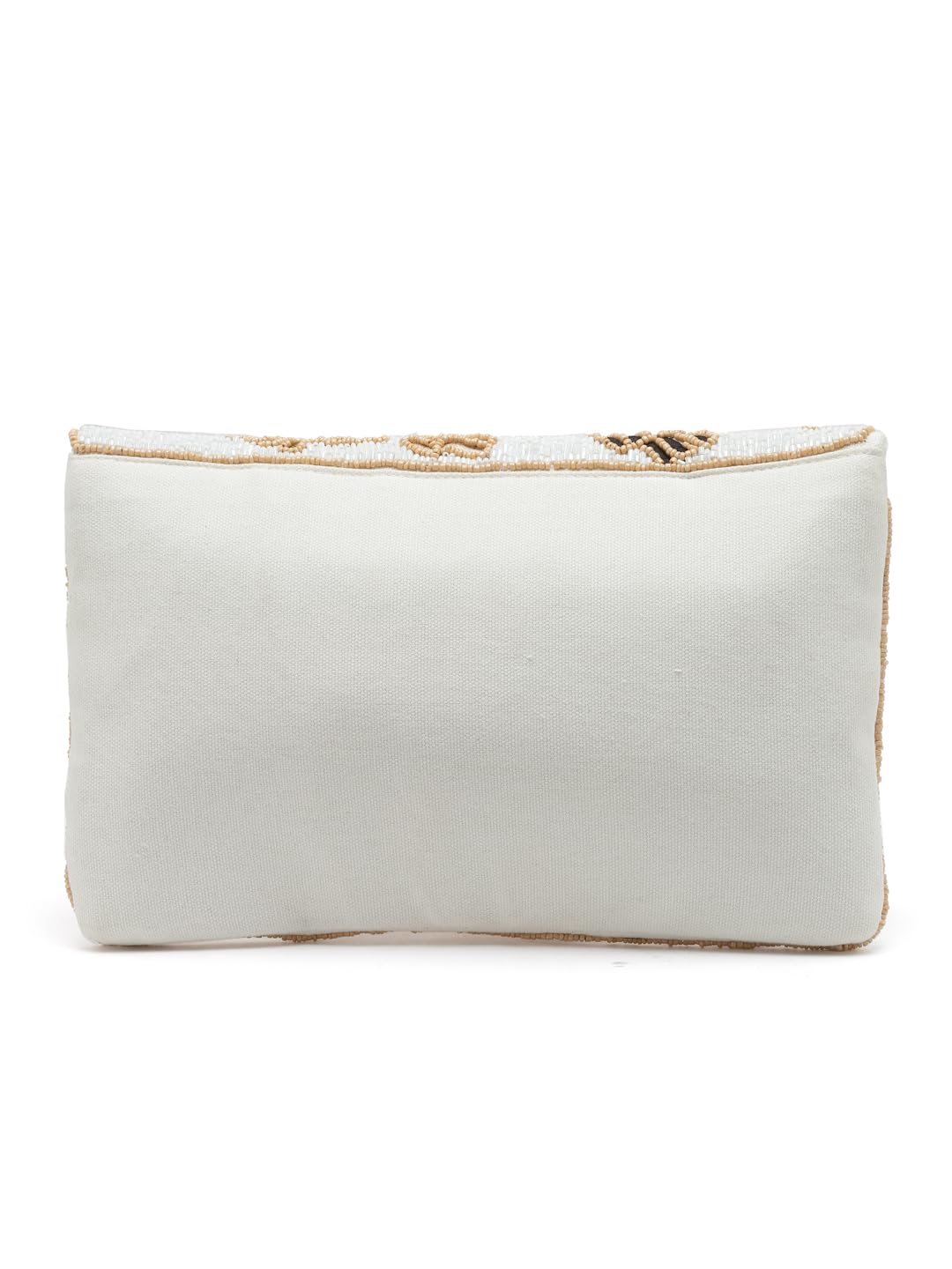 Anekaant Boho Off White & Multi Botanical Embellished Cotton Canvas Sling Bag