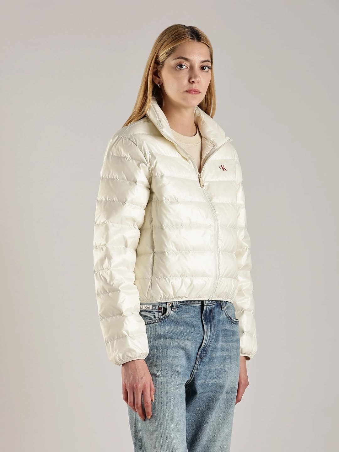 Calvin Klein Jeans Regular Fit Nylon High-Neck Puffer Jacket