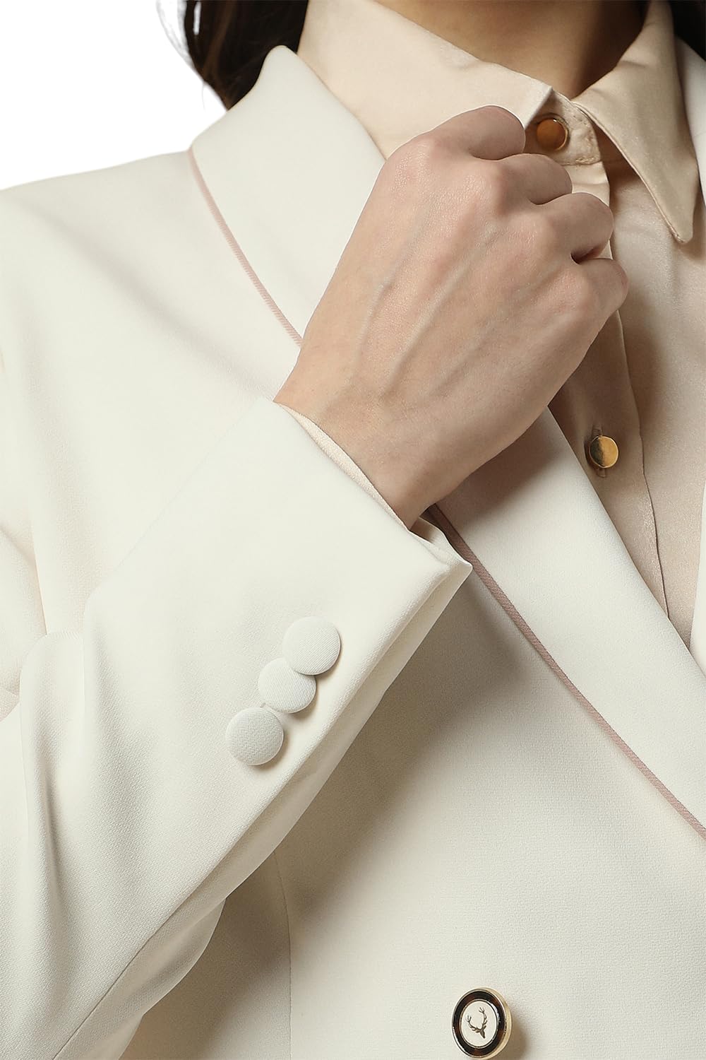 Allen Solly Women's Blazer (AHBZERGP329245_Beige