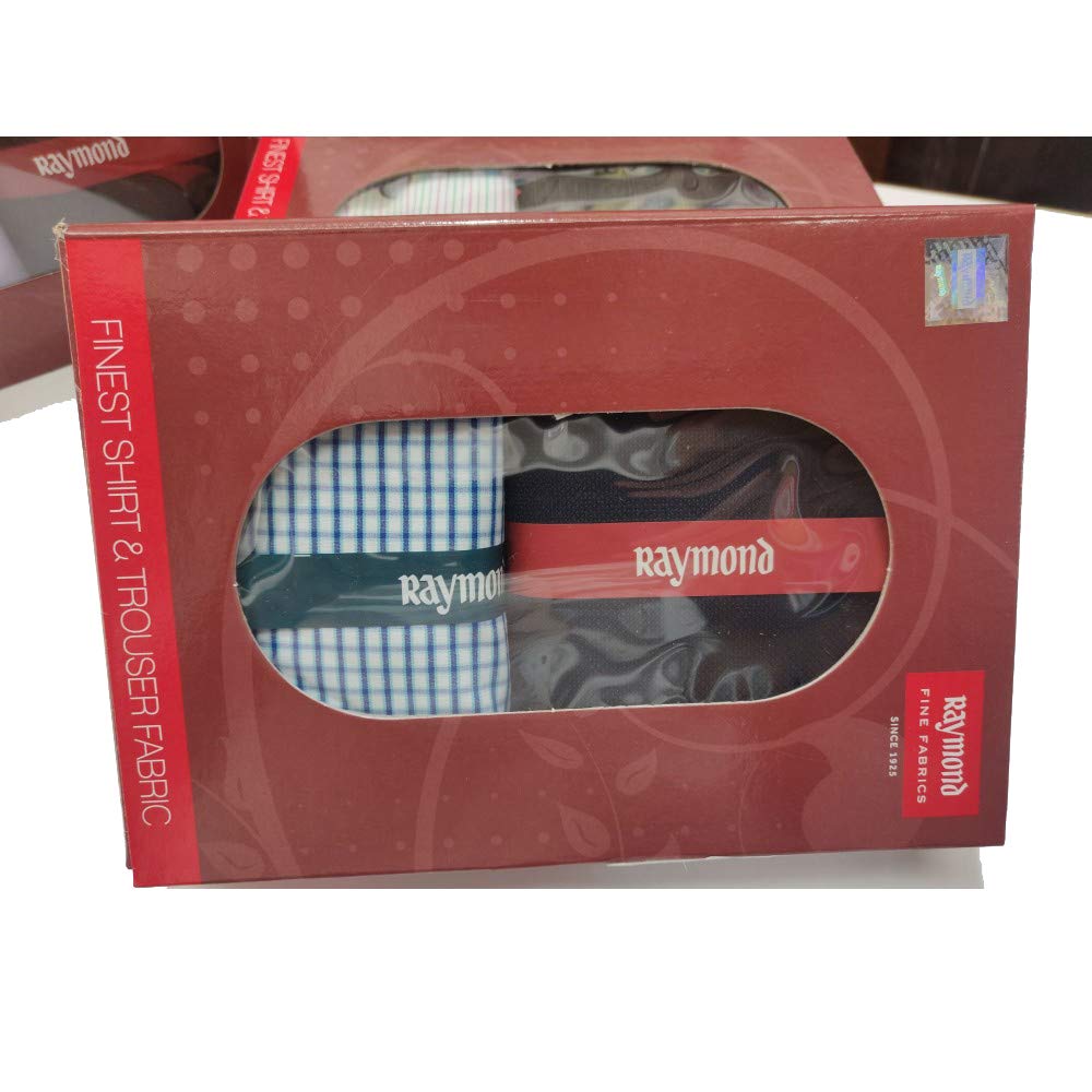 Raymond Fabrics Men's Cotton Unstitched Formal Pant 1.2 m and Shirt 2.25 m Fabric (Multicolour, Free Size) - Set of 6