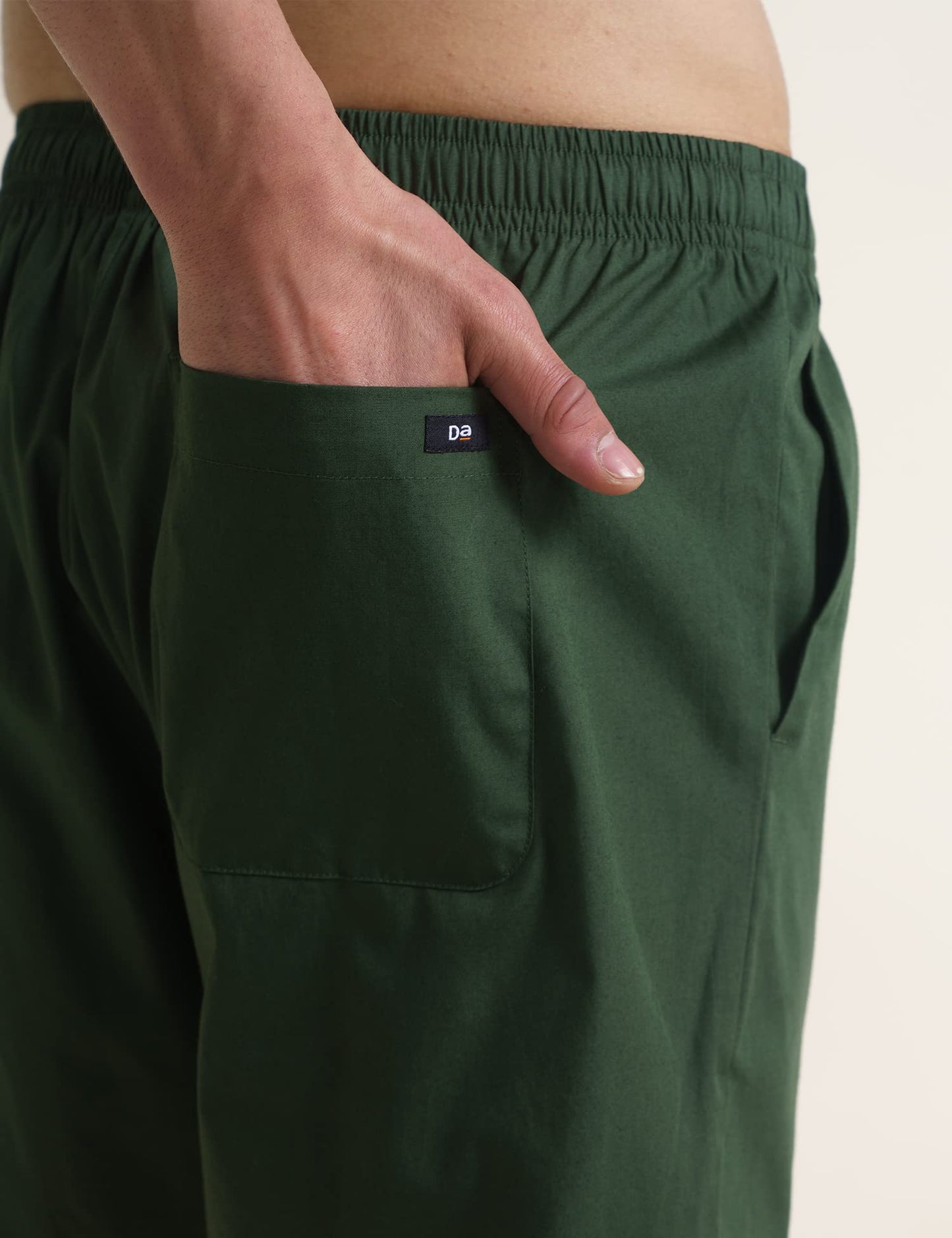 DAMENSCH Statement Ultra-light Casual Lounge Shorts-Pack of 1-Forest Green-Large