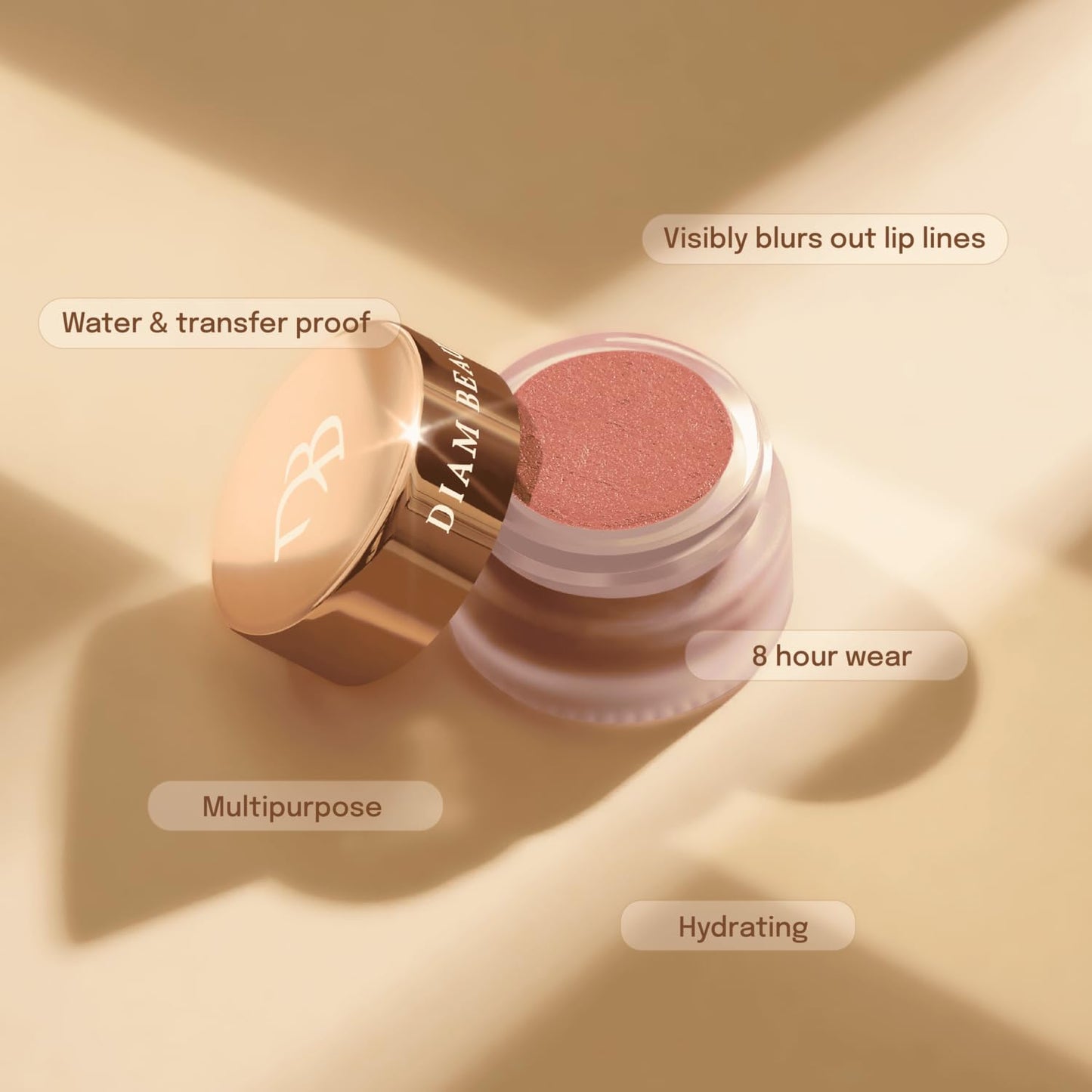 Diam Beauty Soft Filter Blurring Pot, Blurring Pudding Pot for Lip, Free Lip Blurry Pudding Pot, Non-Sticky Glossy Tinted Lip Balm, Long-lasting Lipstick Glowing Lips - Verified