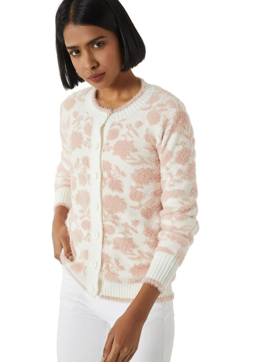 Max Women Knit Cardigan (Pink_L)