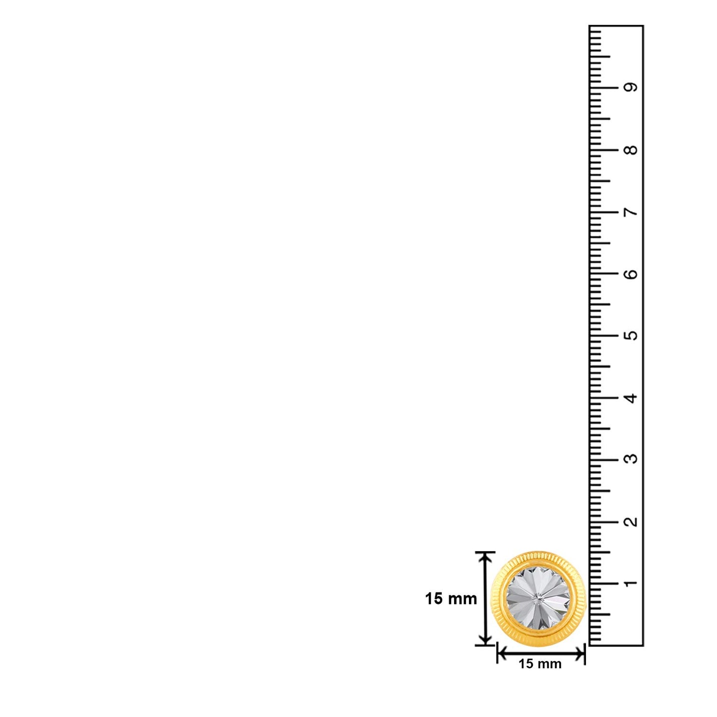 Mahi Gold Plated Floral Designer Cufflink with Crystal for Mens and Boys CL1100531GWhi