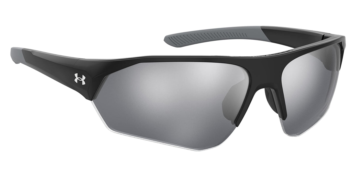 Under Armour Non-Polarized Rectangular Unisex's Sunglasses-(UA 7000/S 08A 69T4| Black color