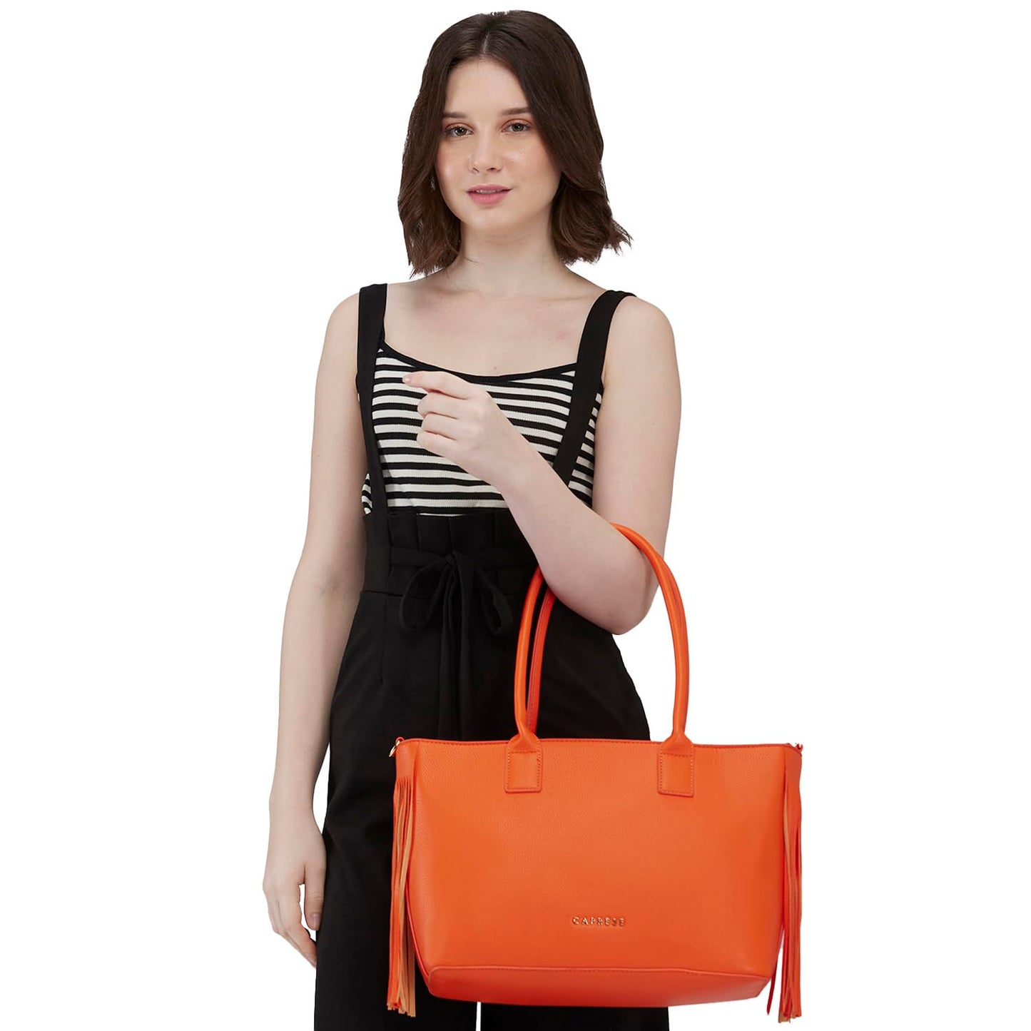 Caprese Cindy Tote Bag, Large- | Stylish Handbag for Women | Spacious, Versatile Office & Daily Essentials Tote | Top Zip Closure