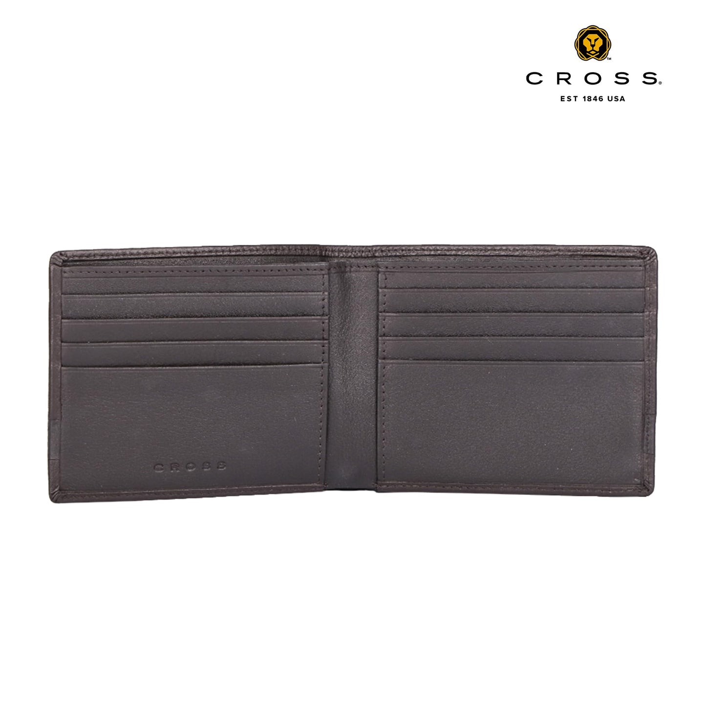 Cross Branded Wallet for Men Leather Original | Premium Slim Wallet for Men Stylish Money Bifold Genuine Leather Gents Purse with 6 Card Compartment Holder Slots - Navy