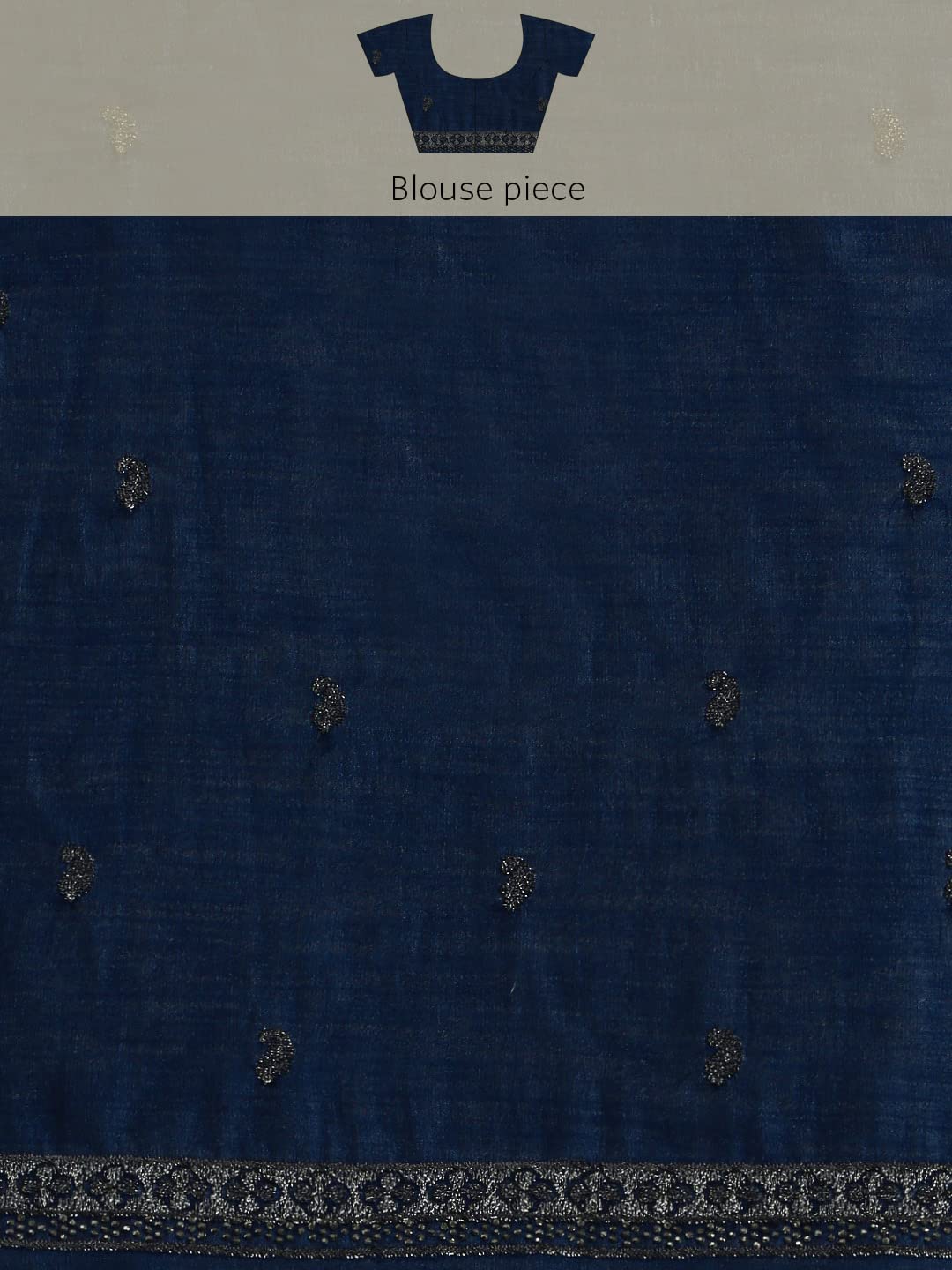 MOHEY Women's Saree, Suitable for Party, Anniversary & Wedding Sari for Women, All Over Jaal, Bordered Art Silk (Blue)