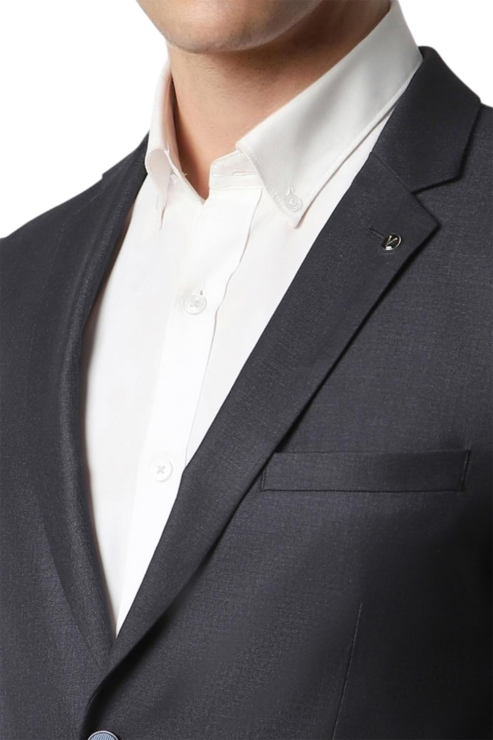 Van Heusen Men's Notch Lapel Slim Fit Suit Jacket (VHSU1M76915_Grey_42)