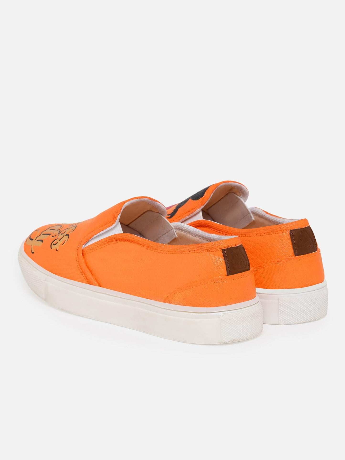 THE QUIRKY NAARI Boss Lady Slipons - Orange for The Boss Lady in You | Orange