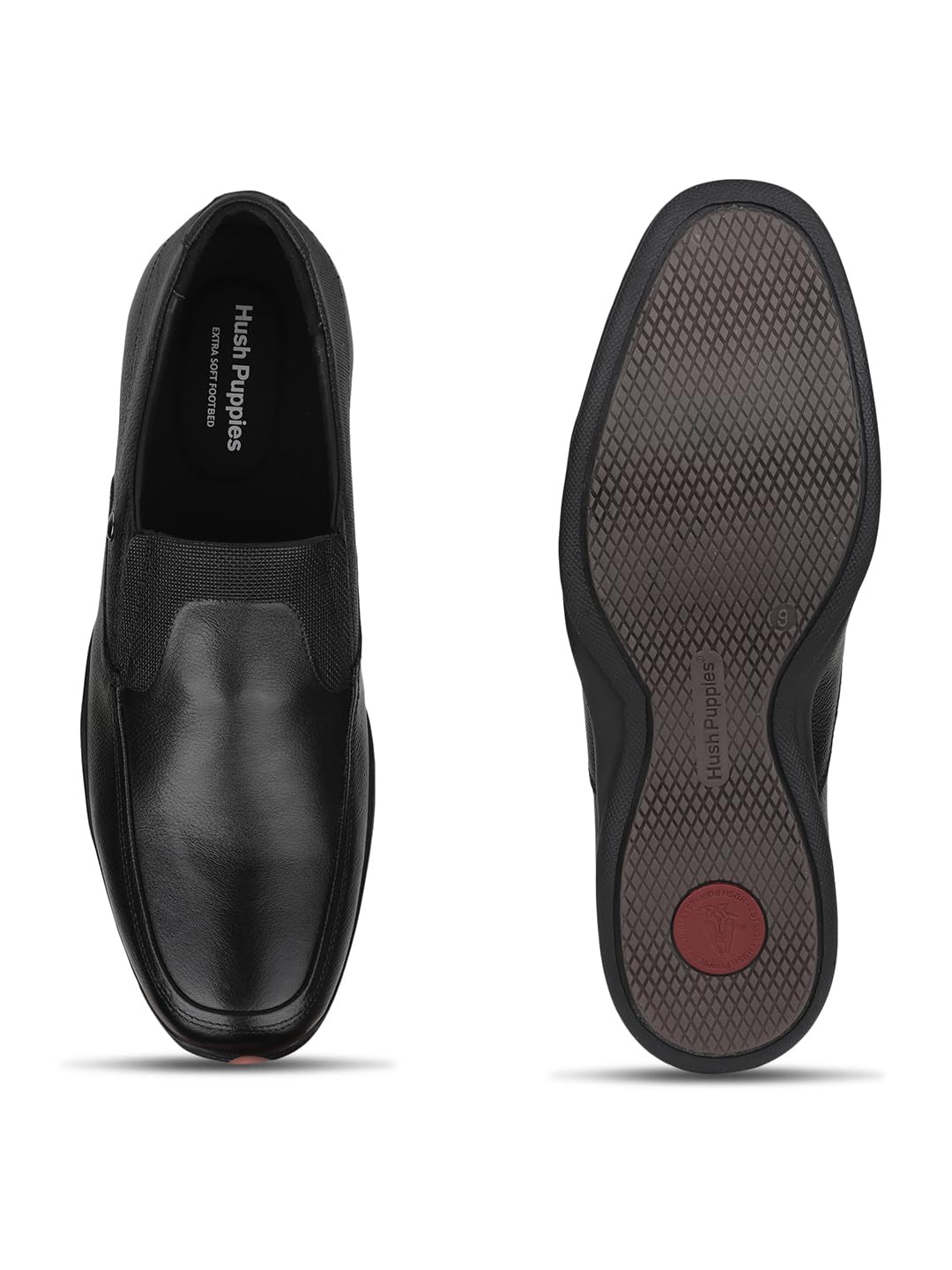 Hush Puppies Mens Dave Slip ON E Black Formal Shoes - 9 UK (8546330)