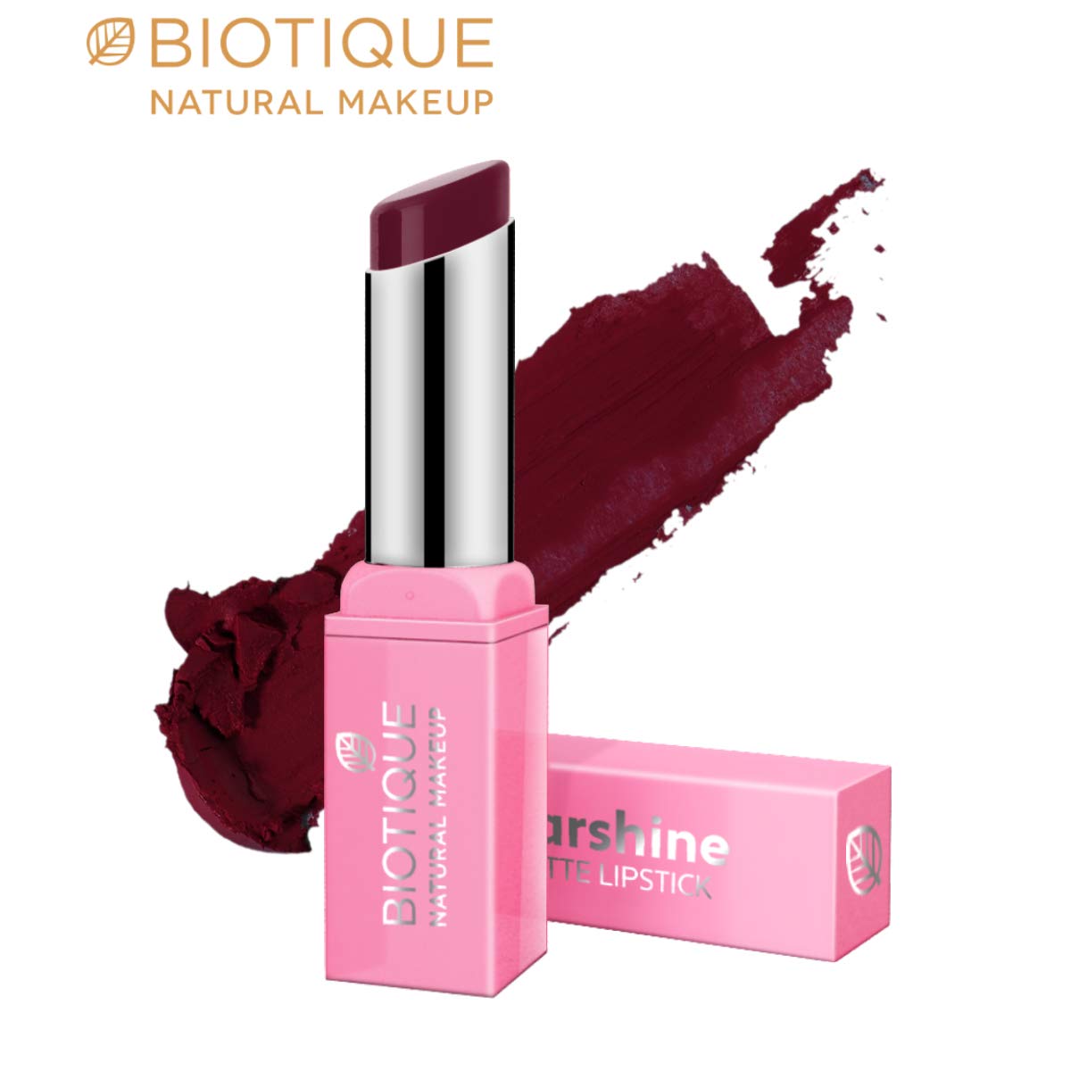 Biotique Natural Makeup Starshine Matte Lipstick, Raspberry Charlotte, 3g