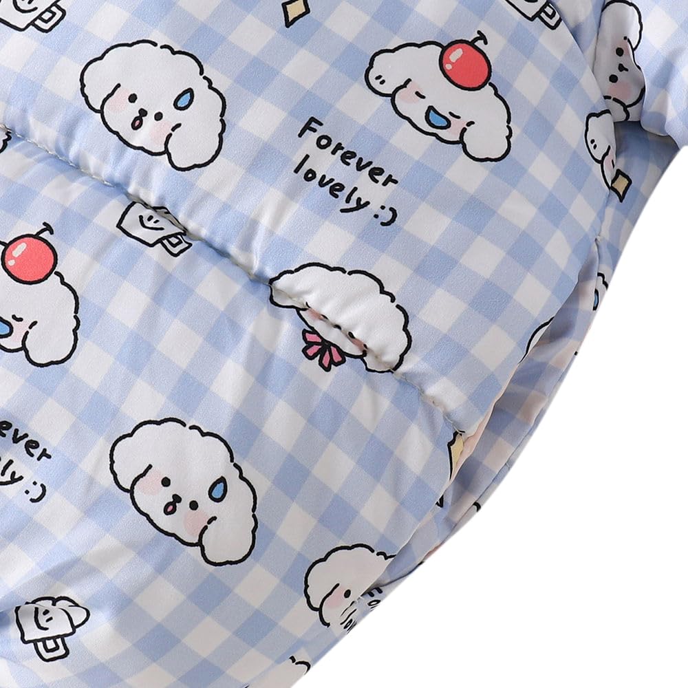 Hopscotch Girls Polyester Waist Length Jackets in Blue Color For Ages 4-5 Years