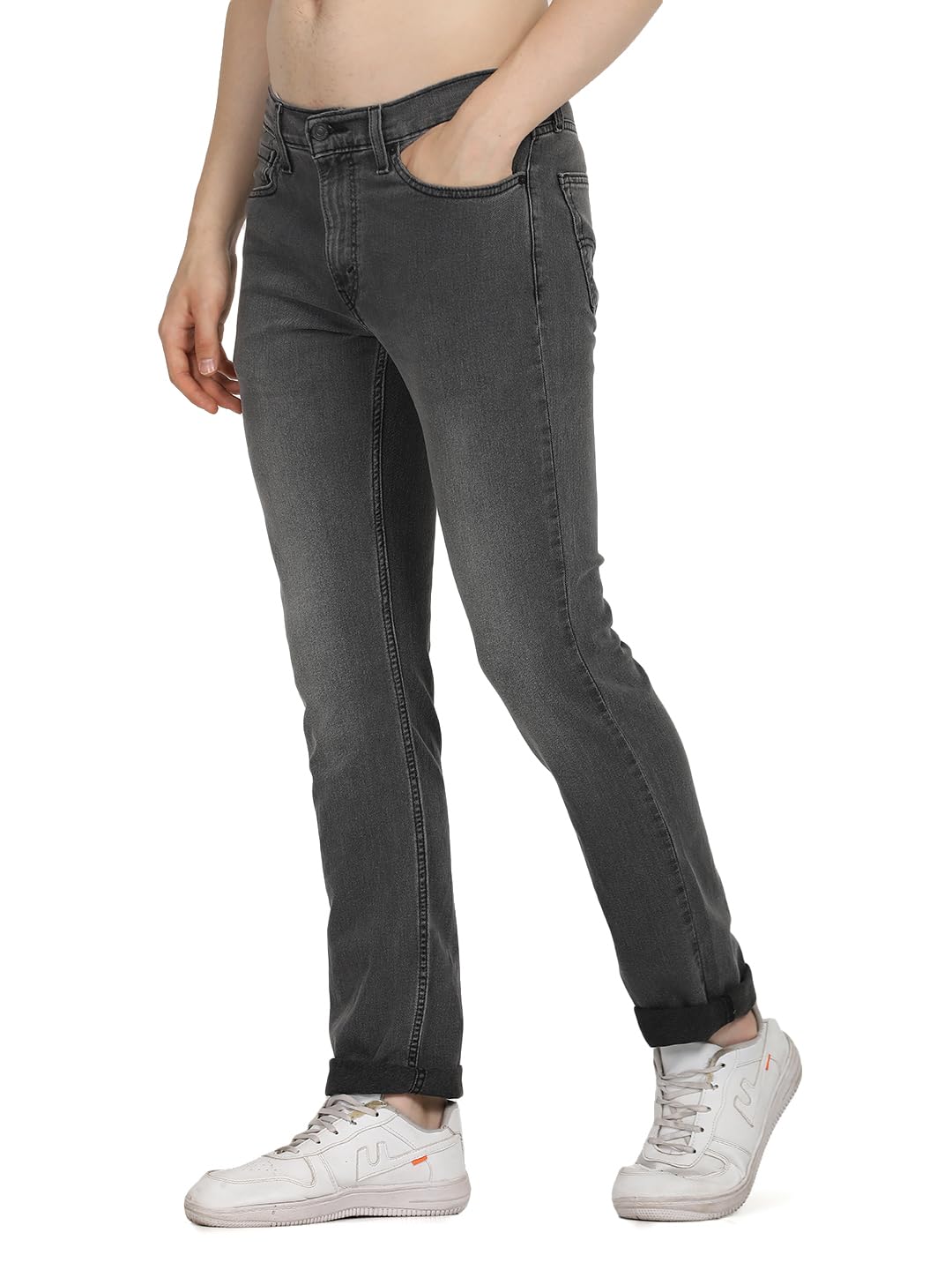 Levi's Men's Slim Mid Rise Jeans - Grey, 36