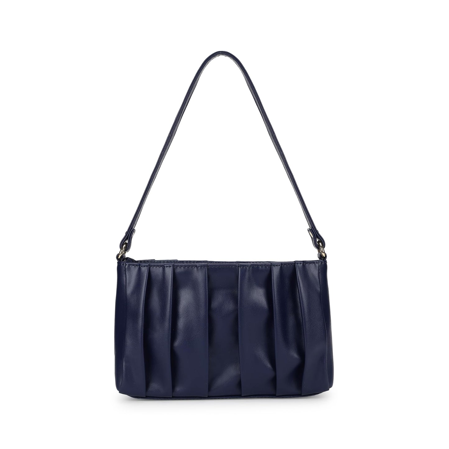 Fastrack Women's Pleated Shoulder Bag with Top Zip Closure | Inner Zip and Slip Pockets, Comfortable Shoulder Strap | Soft Textured Shoulder Bag | Trendy Women's Handbags