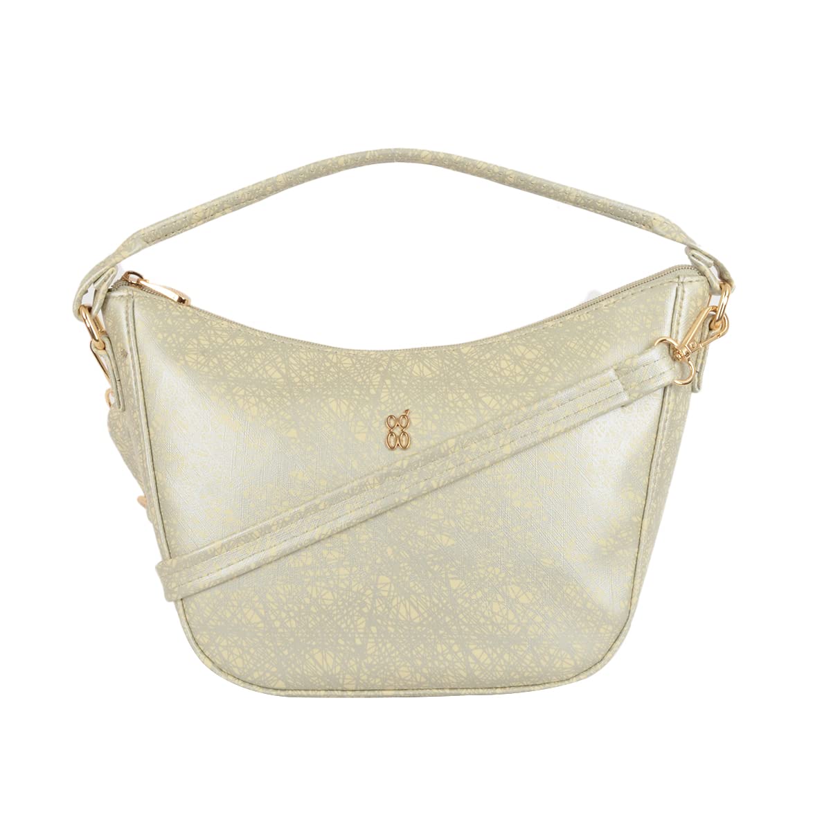 Baggit Women White Saddle Sling Bag Small Size | Ladies Stylish Casual Cross Body Purse Handbag