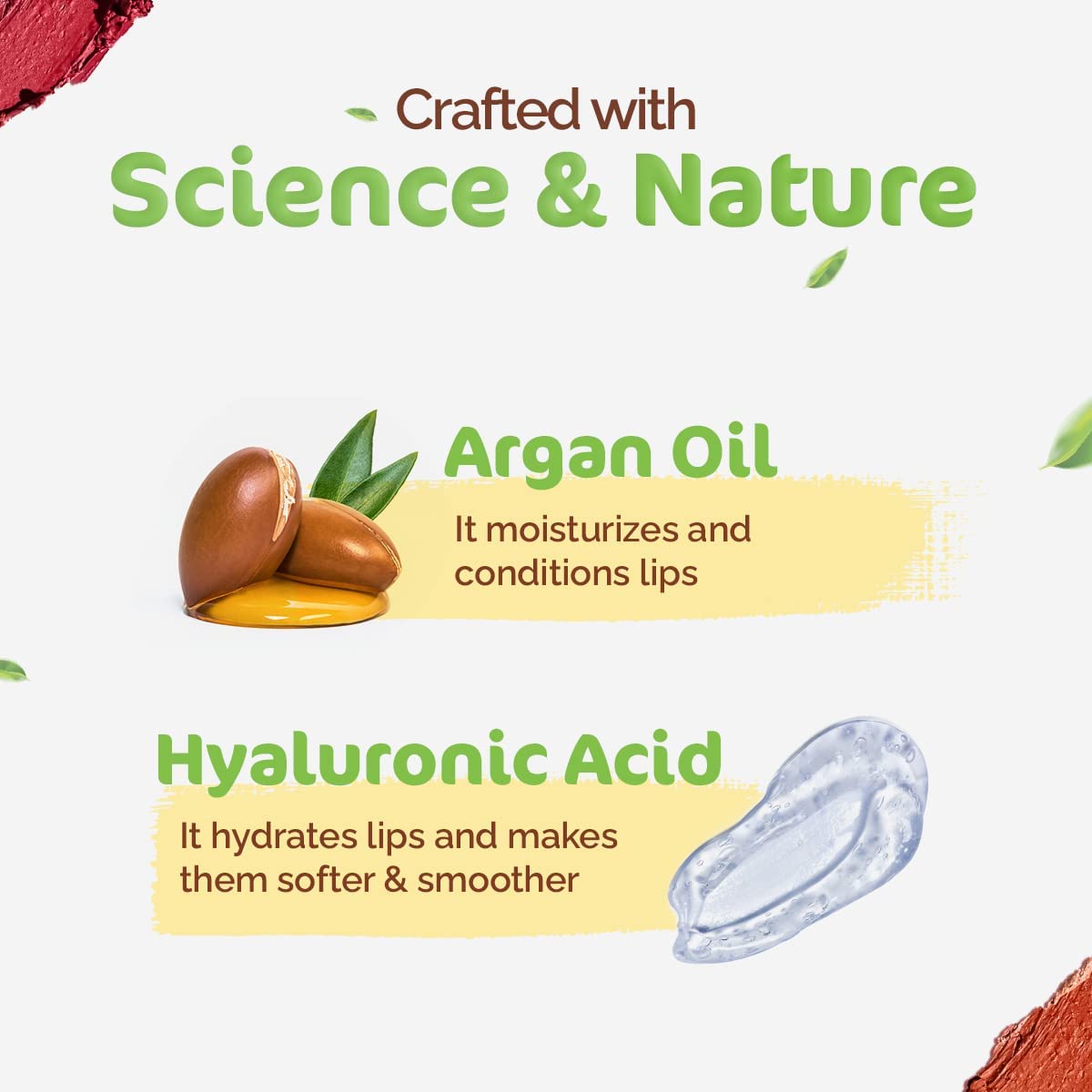 Mamaearth Hydra-Matte Crayon Transferproof Lipstick with Argan Oil & Hyaluronic Acid - 07 Raspberry Red - 2.4 g