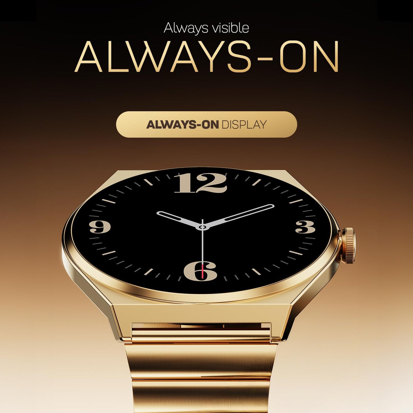 Fire-Boltt Phoenix Nova Smartwatch 1.43” Slim Super AMOLED Display, 466x466 Pixel Always-On Display, Bluetooth Calling, Health Tracker for Men & Women Shadow Black
