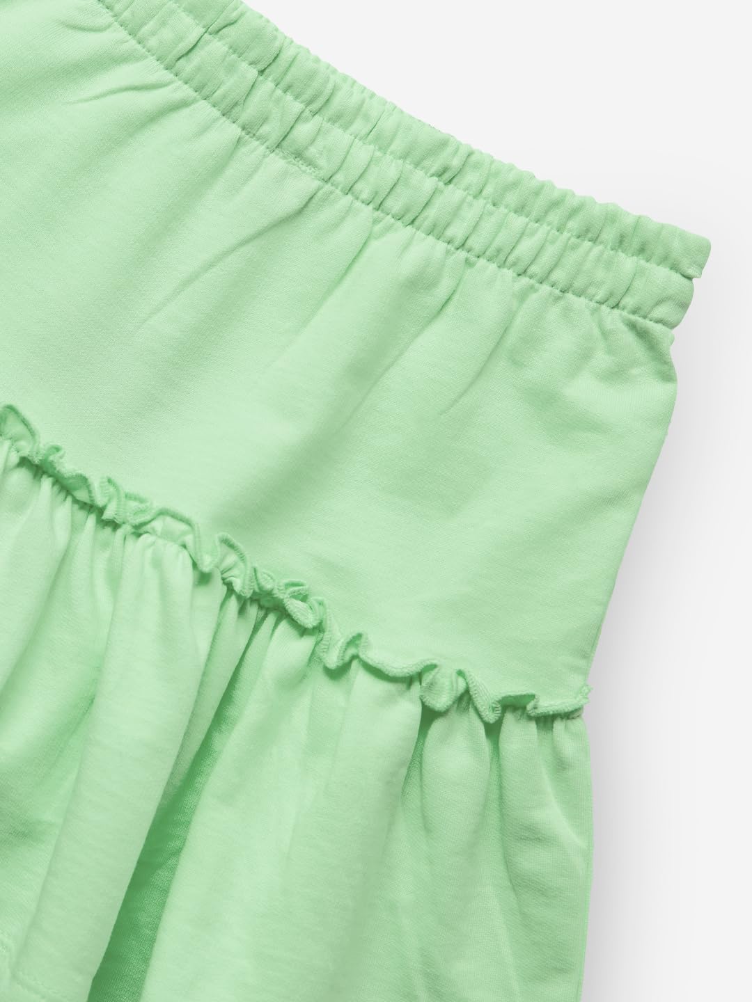 The Souled Store Solids: Mint Girls Tiered Skirts for Girls