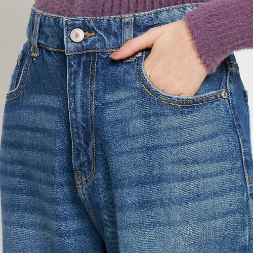 Madame Women Solid Denim Jeans Blue