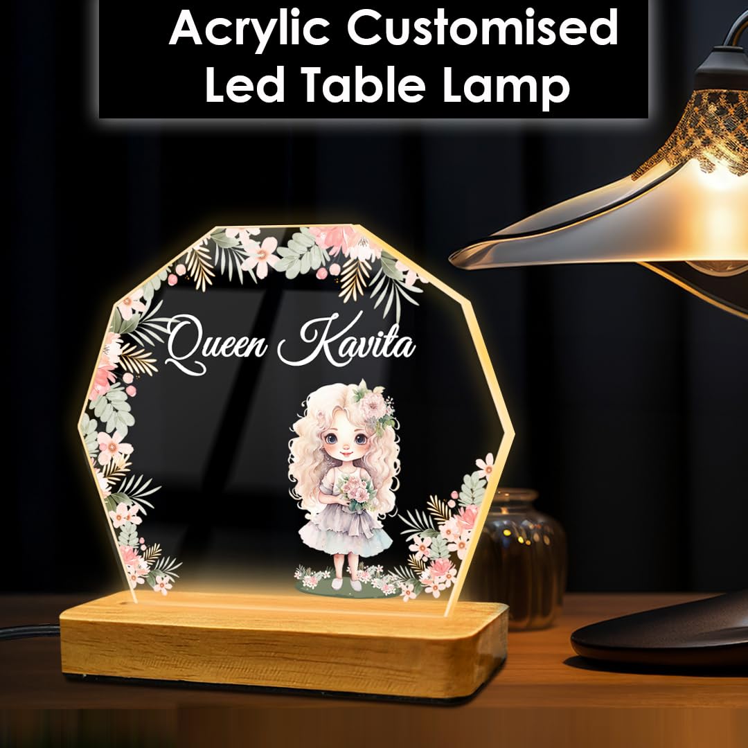 Fashionury Customized Name LED Night Lamp – A Heartwarming Gift for Anniversaries, Weddings & Valentine's Day, Romantic Gifts for Women, Girls, Kids, Friend – Unique Home Decor Table Lamp