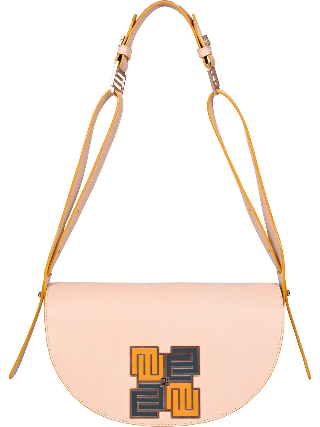 EUME Skin Collection Pecan Sling Bag for Women Stylish, Blush Pink | Vegan Leather Women Handbag | Adjustable Sling Strap | Cross Body Bag | Ladies Shoulder Bag |