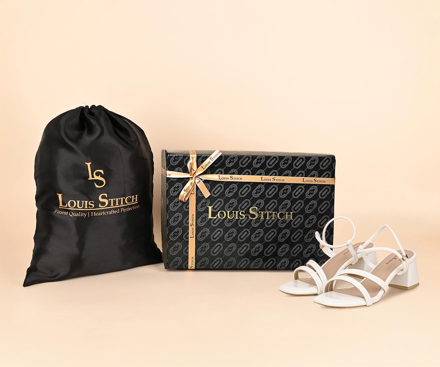 LOUIS STITCH Women’s White Block Heel Sandals | Comfortable Sandal for Ladies | LSOF-LDBH-SCWH |