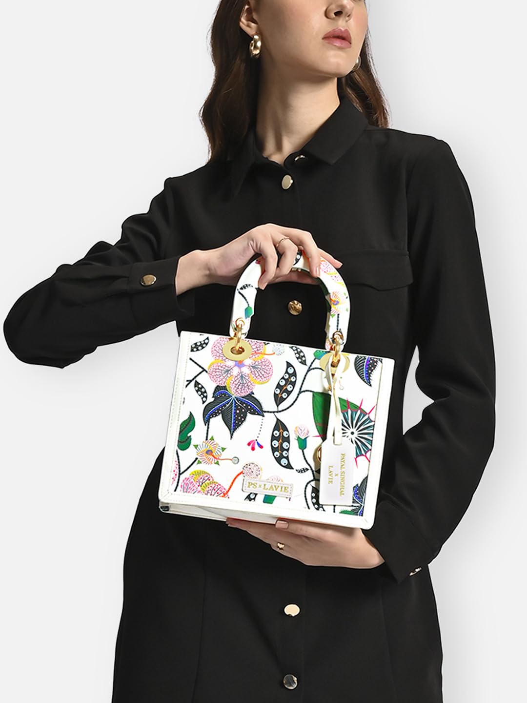 Lavie X Payal Singhal Limited Edition Women's Abutilon Small Box Satchel | Ladies Purse Handbag