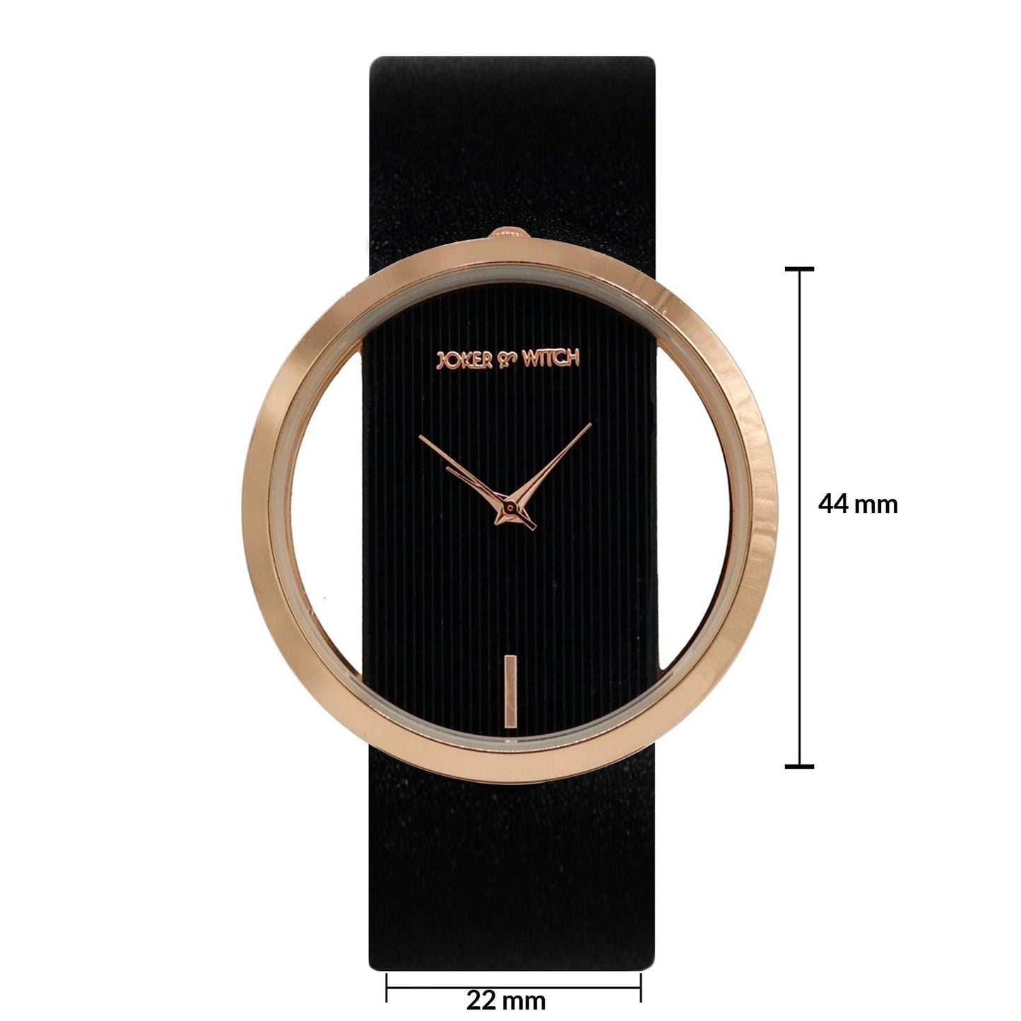 Joker & Witch Noir Black and Rosegold Analogue Watch Bracelet Set for Women