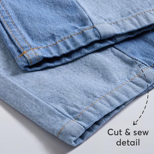 Hopscotch Girls Cut & Sew Straight Fit Cotton Jeans in Blue Color for Age (2-3 Years)