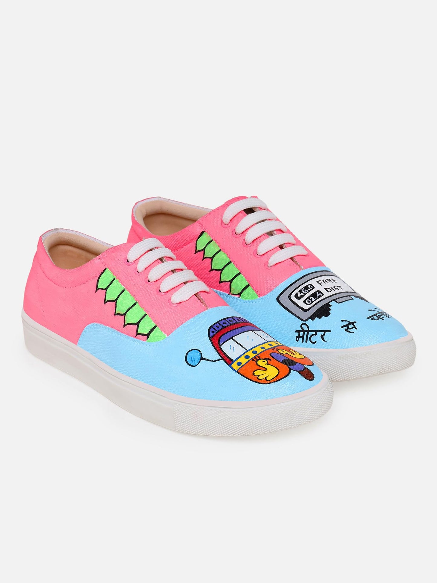 THE QUIRKY NAARI Meter se chaloge Sneakers in Eye-Catching Colors | Multicolor