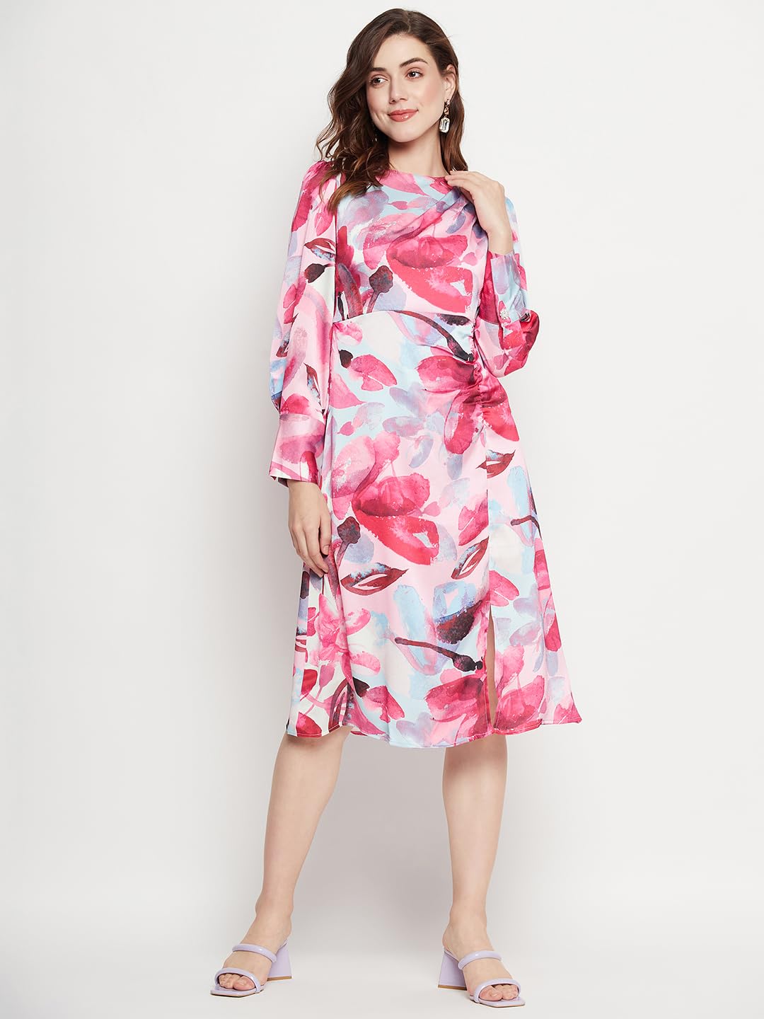 Madame Floral Print Pink Dress
