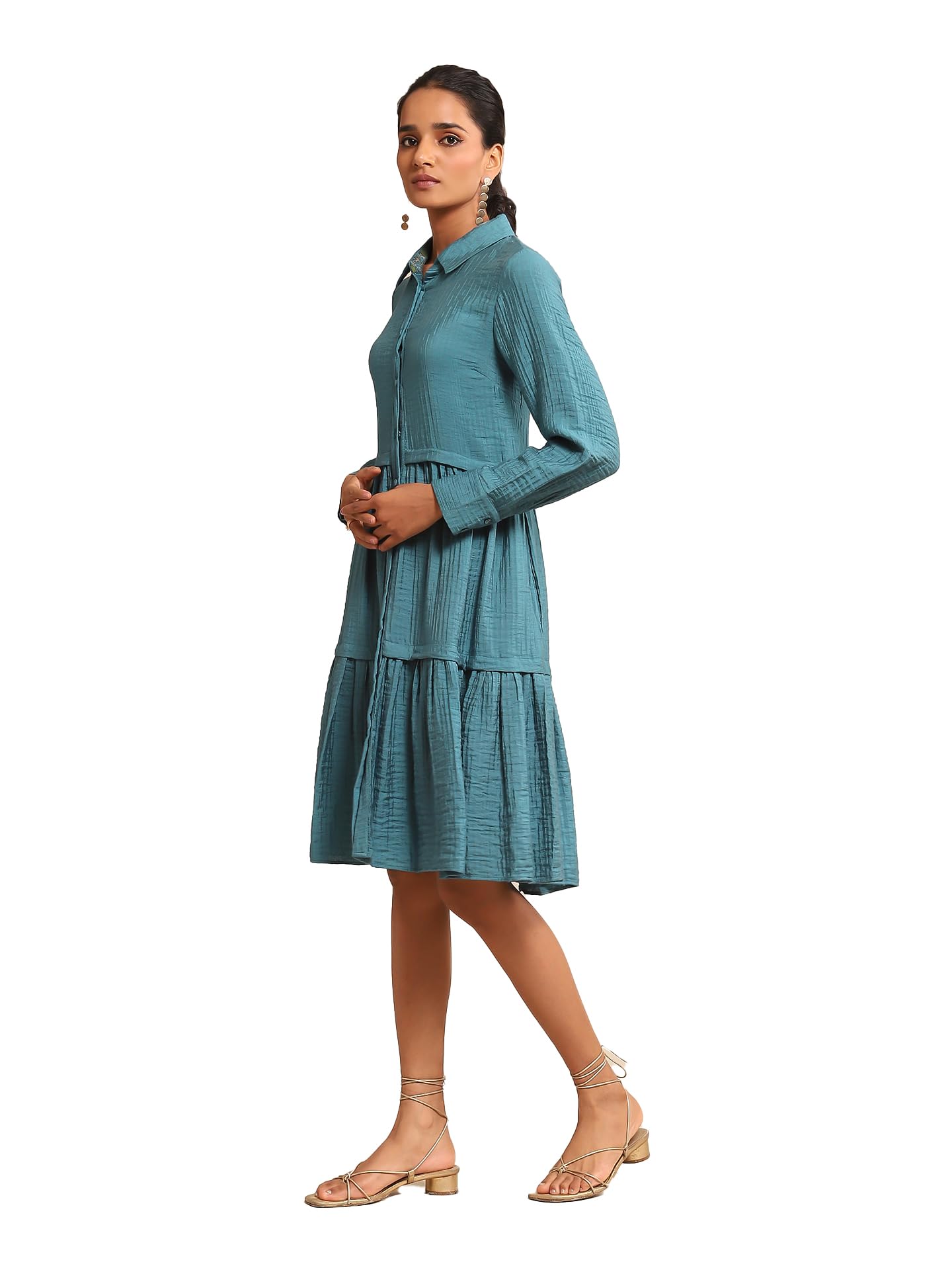 Ritu Kumar Teal Solid Dress