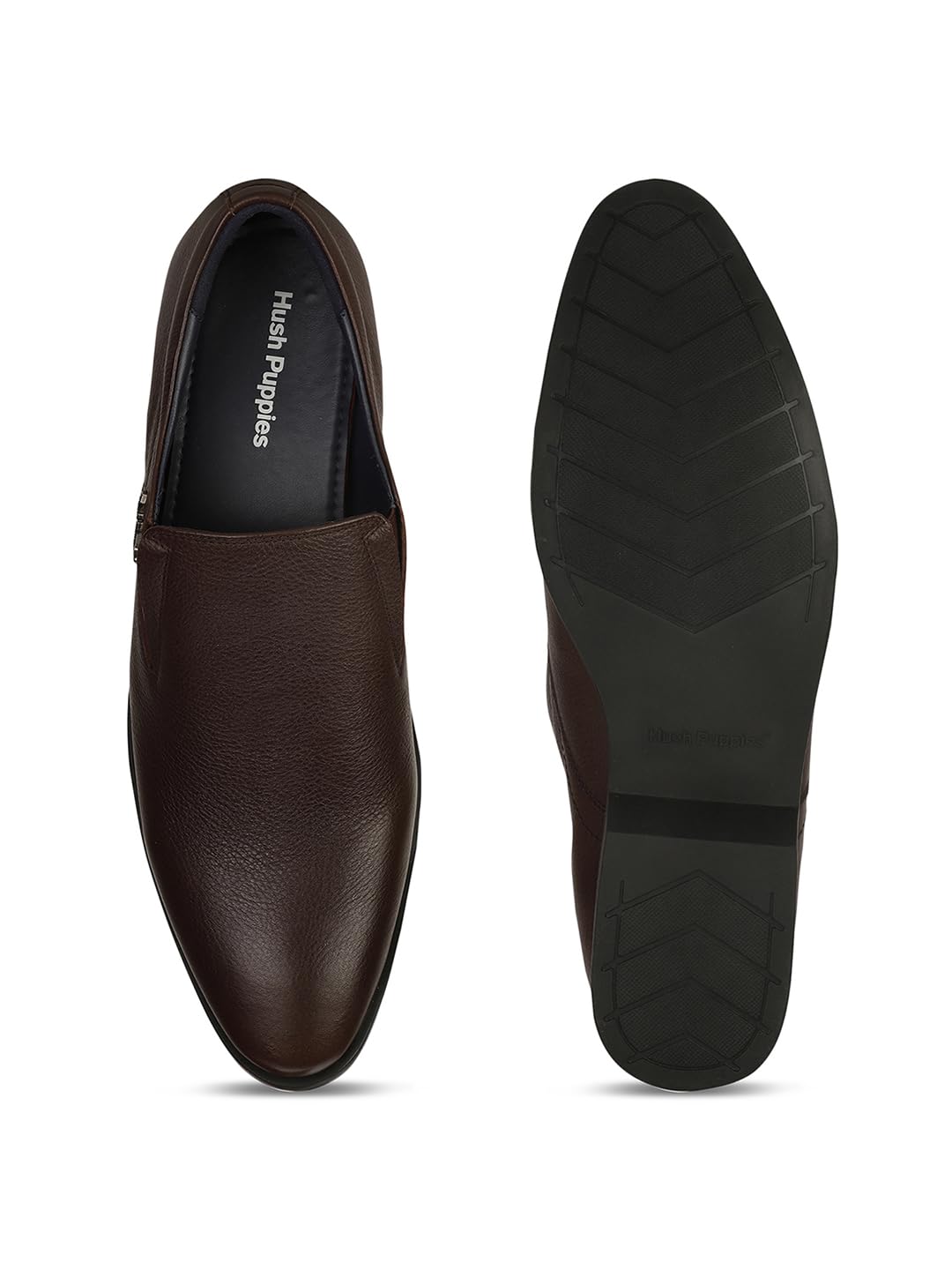 Hush Puppies Mens Aaron Slipon E 23 Dark Brown Formal Shoes - 8 UK (8554001)