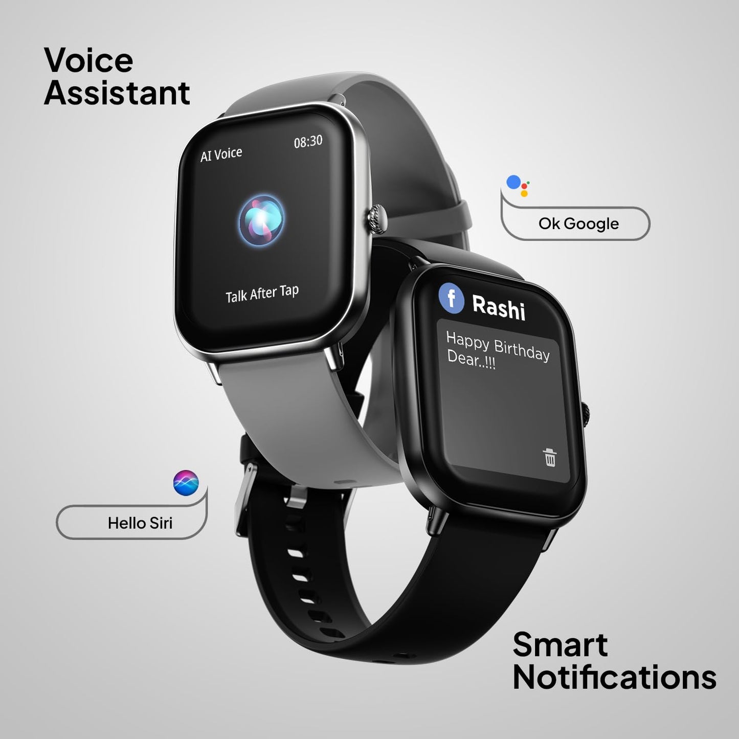 Fire-Boltt Ninja Call Pro Max Smart Watch 2.01 inch Display, Bluetooth Calling, 120+ Sports Modes, Health Suite, Voice Assistance (Grey)