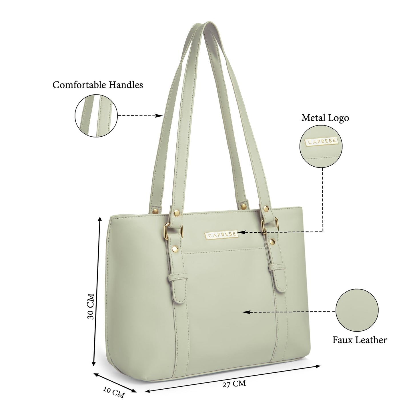Caprese womens LONDON T Medium GREY I Tote Bag