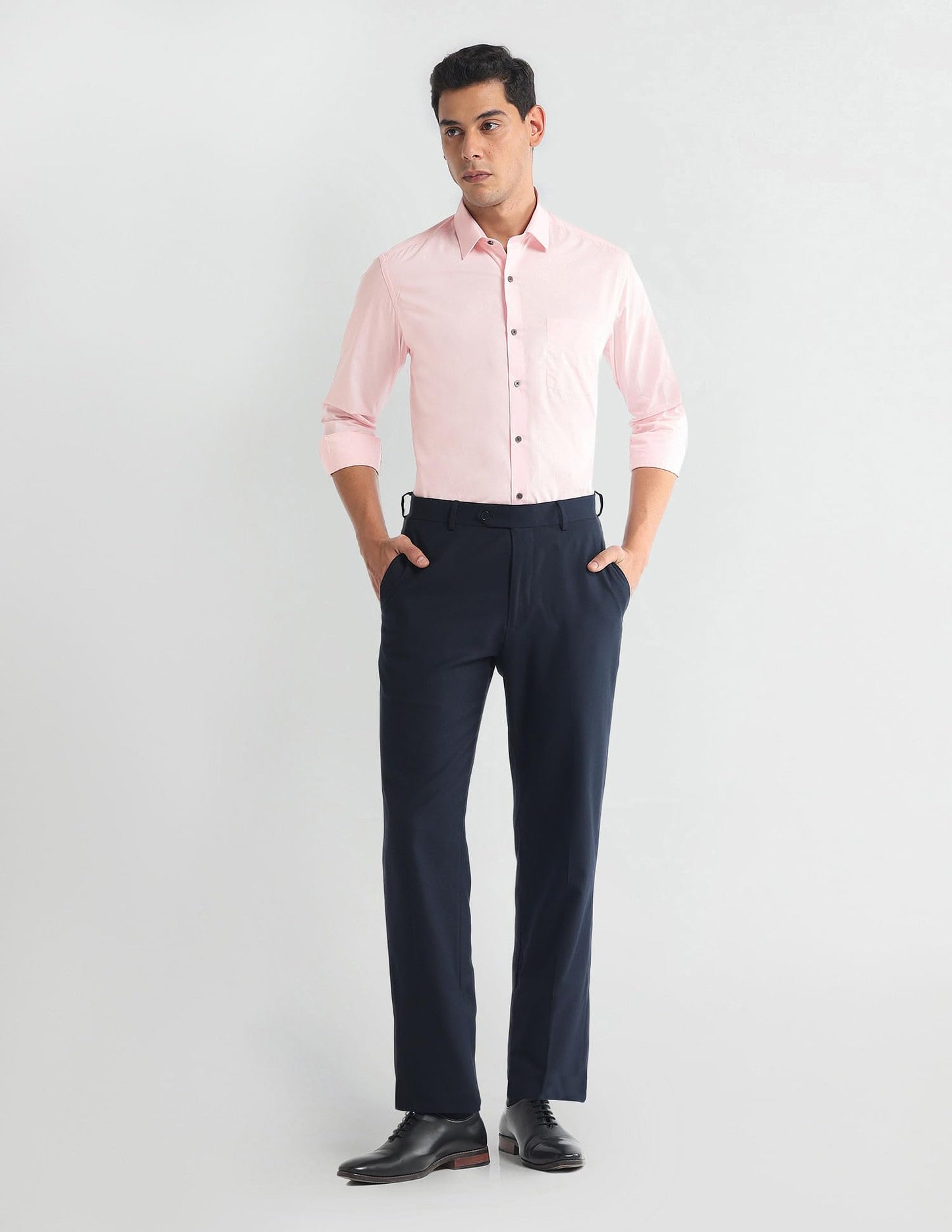 Arrow Men's Slim Fit Shirt (ARMYOSH0137_Pink