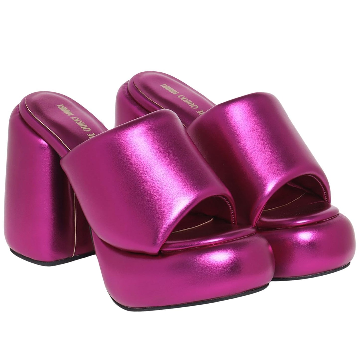 THE QUIRKY NAARI Metallic Chunks - Fuchsia in Trendy Bright Color | Metallic