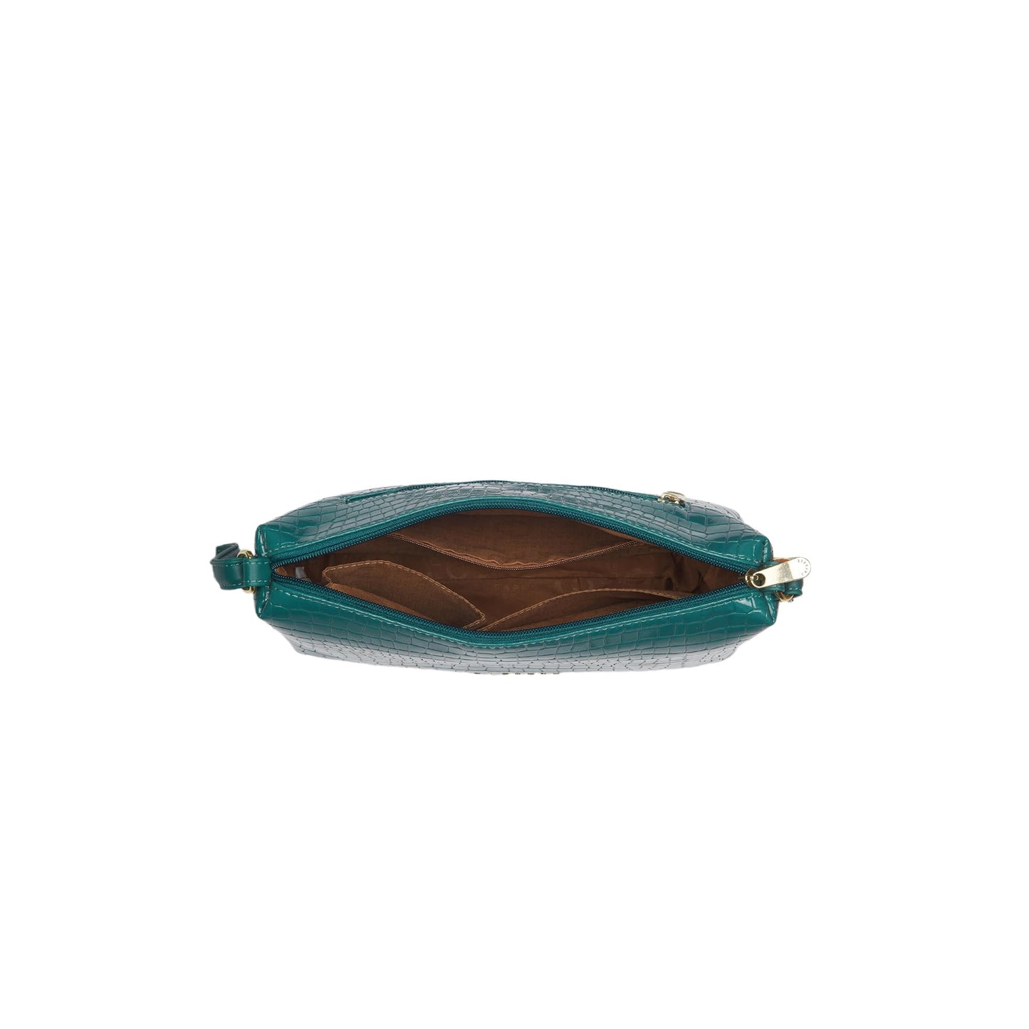 Caprese Suzie Sling Medium Bag for Women | Stylish Sling Bag with Adjustable Strap, Secure Zip Closure for Comfortable Wear | Versatile Handbag for Everyday Use, Travel & Special Occasions (Teal Blue)