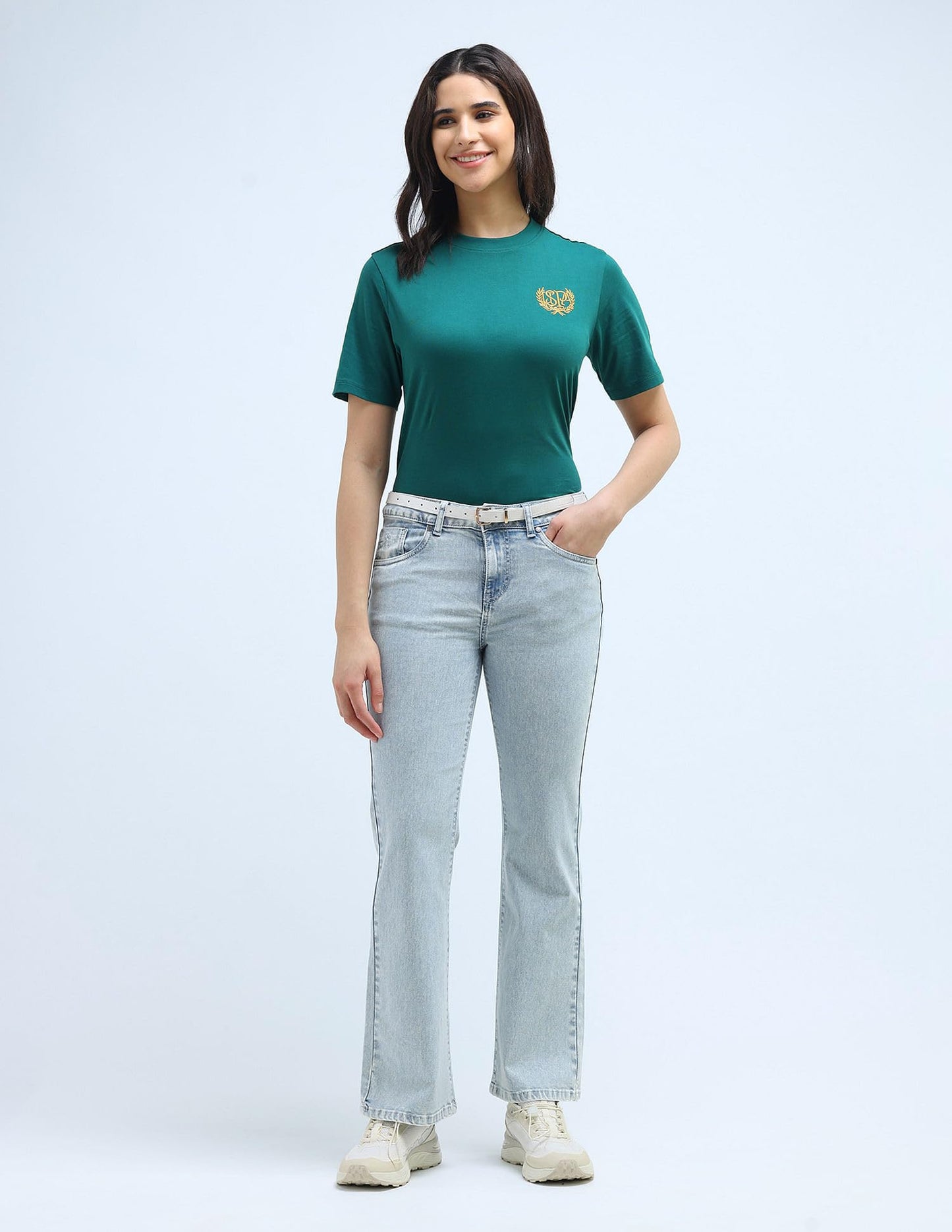 U.S. POLO ASSN. Mid Rise Boot Cut Jeans (UWAW24JEN265_Blue_28)