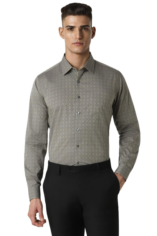 Van Heusen Men's Modern Fit Shirt (VHSFCSLB262694_Grey